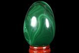 Stunning Polished Malachite Egg - Congo #89645-1